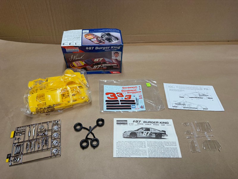 MONOGRAM Montey Carlo Dale Earnhardt #3  1:24 Open Box Sealed Parts Model NASCAR