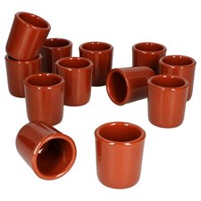 12er Set Schnapsbecher 50ml Tonbecher Schnapsglas Becher glasiert Trinkbecher