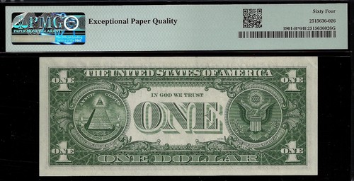 1963A $1 Federal Reserve Note PMG 65EPQ 14 consecutive New York stars Fr 1901-B* - Picture 4 of 24