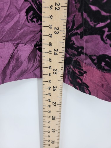 Susan Graver Jacket Womens XL Pink Maroon Patchwork Taffeta Floral Artsy Blazer - Picture 8 of 9
