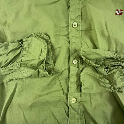 Camicia Napapijri verde slim fit tinta unita - Taglia L/XL uomo - Imagen 11 de 11