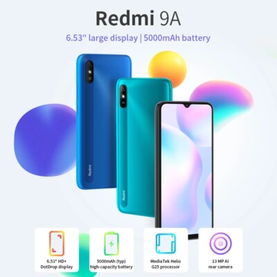 Xiaomi Redmi 9A 64GB 128GB 4G LTE Unlocked Android Global Smartphone New Sealed