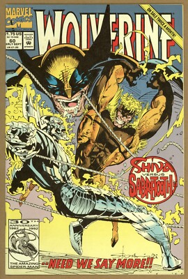 Wolverine 60 (1988 Marvel) Shiva Sabretooth VF