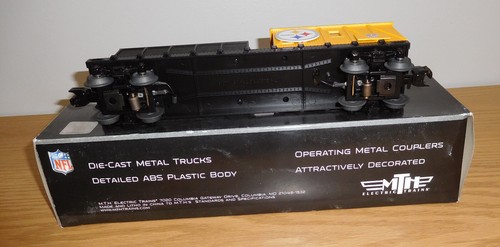 MTH RAILKING 30-79308 PITTSBURGH STEELERS NFL CRANE TENDER CAR O GAUGE TRAIN - Picture 5 of 5