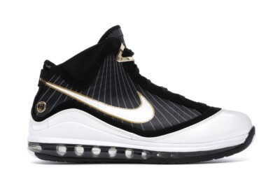 Mens Nike LeBron 7 Black/White Metallic Gold US Sz 16 375664-011