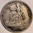 1877-S Trade Dollar Extremely Fine XF Coin, Cleaned #13231T