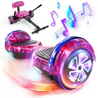 Electric Hoverboard & Go Kart Bluetooth Speaker Self-Balancing 7.5MPH 6.2Miles