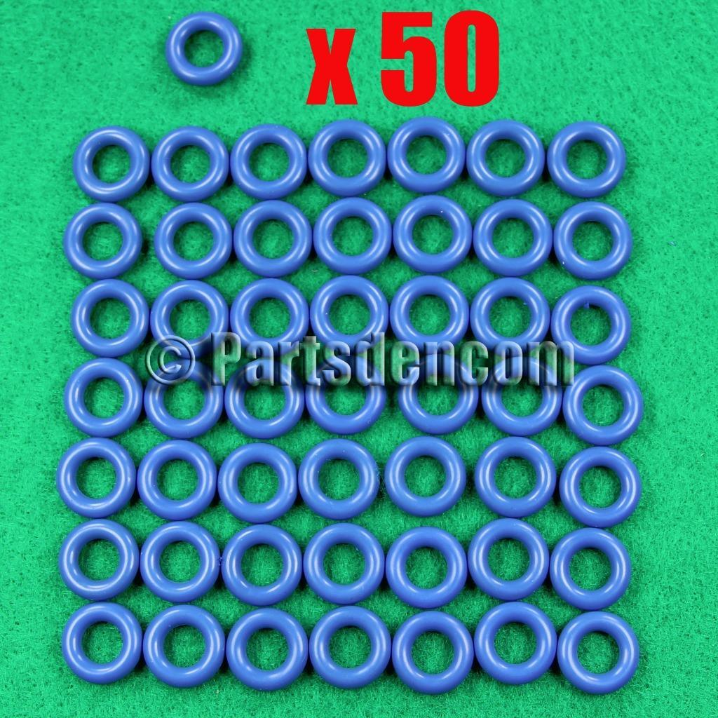 50 FUEL INJECTOR BLUE ORINGS TOP & BOTTOM ORING FITS BOSCH FUEL