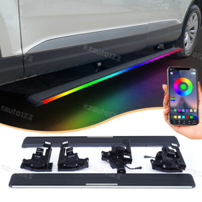 LED Deployable Side Steps Running Board Fit For Lincoln Nautilus 2019-2022