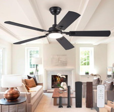 52" Ceiling Fans with Light and Remote Farmhouse 5 Blades Quiet - New Opened Box