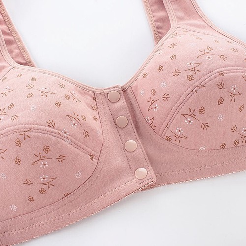 Womens Front Closure Wireless Bras Full Coverage Underwear Push Up Bra Lingerie• - Picture 6 of 23