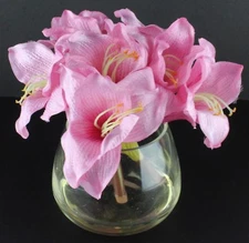 Pink Artificial Flower Arrangement Display Decorating Accent Piece Décor