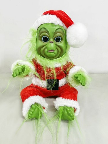 Christmas Grinch Doll Green Grinch Baby Stuffed Plush Toy Xmas Decor Kids Gifts