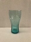 2009 VINTAGE MCDONALD’S PROMOTIONAL GREEN TINT COCA-COLA  6” GLASS 14oz