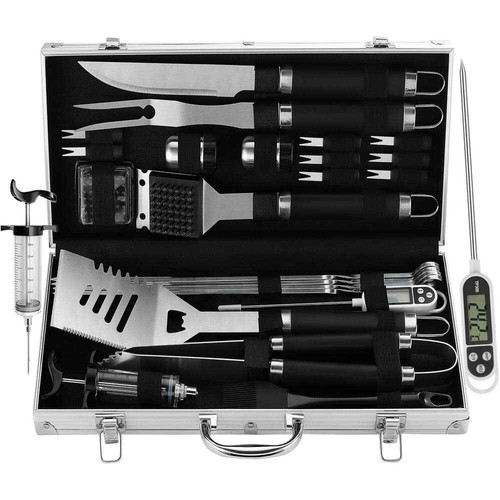 Complete Black 24Piece Utensil Outdoor Kitchen Set with Case eBay