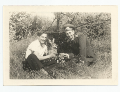 shotgun a cigarette Photo Men Hunting Shotgun Hare with a cigarette Humor Joke Odd weird VTG