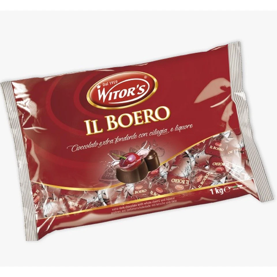 Cioccolatini Witor's Boero Ciliegia Cioccolatino Ripieno Busta da 1000 g