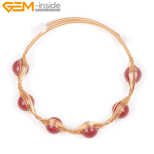 Gold Filled Chakras Quartz Jade Stone Jewelry Handmade Adjustable Bracelet Gift - Picture 112 of 133