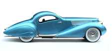 1930s Bugatti Custom Concept with Wire Spoke Wheel Rims1:24SCALE MODEL