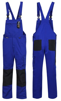 Latzhose Arbeitshose 100% Baumwolle 290G CORDURA Königsblau Kornblau A18 Gr. 50 - Bild 1 von 3