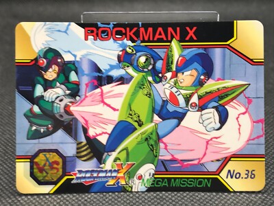 MEGA MAN X MEGA MISSION CARD DASS TCG CAPCOM BANDAI 1995 JAPAN Rare No.36 F/Sb