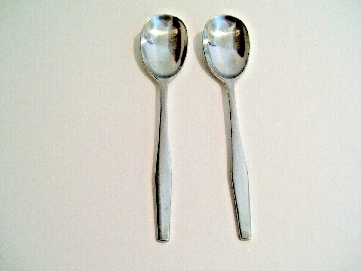 Dansk VARIATION V Set of 2 Serving Spoons Stainless Flatware Japan