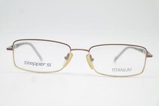 Brille STEPPER S STS 8010 TITANIUM Gold Bronze Braun Eckig Brillengestell Neu