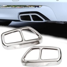 Polished Silver Stainless Exhaust Tip Outlet Cover Fits For 17-22 G30 530i Mspor