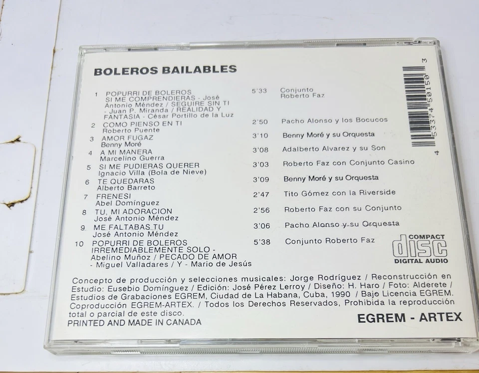 Boleros Bailables Interpres Varios CD - Image 2 of 2