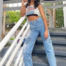 B12 Lioness Stacey Jeans in Denim Blue, Size Medium