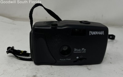 Panorama Black Wide Pic Focus Free 35mm Panoramic Lens Film Camera Not Tested