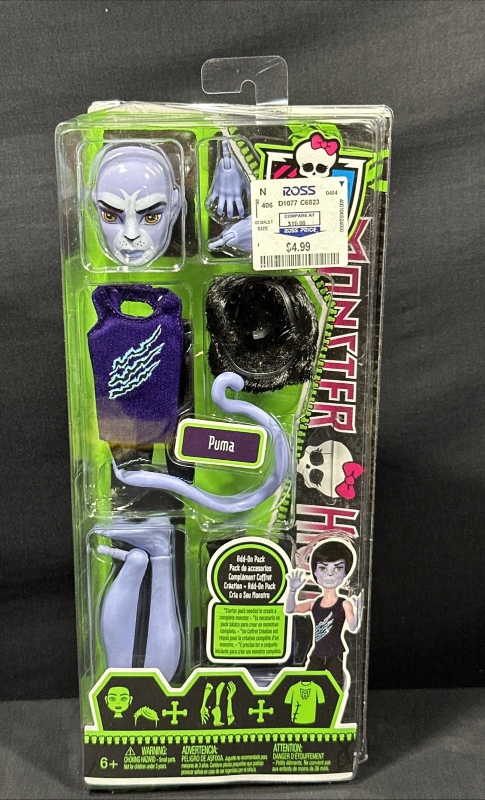 Monster High Create-a-Monster Add on Pack PUMA 2011