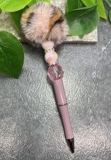 Handmade Acrylic Rhinestone Beads Black Ink Fluffy Pen New Free Ship C1165