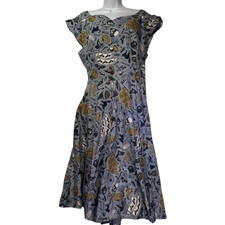 magnolia park Blue Halloween Witch Cauldron Print Judy Swing Dress plus size 4XL