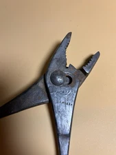 Vintage UTICA 511-8 Slip Joint Pliers 8" Long Wire Cutter - USA - New York