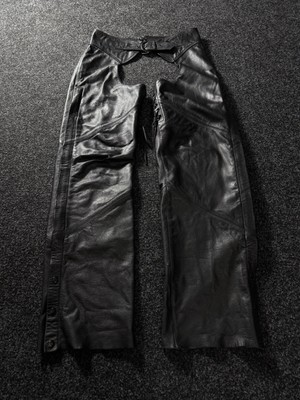 Vintage 90s IXS 1990's Leather Moto Bikers Racing pants Chaps Men s M Size