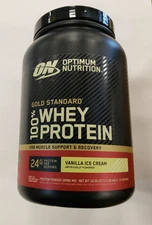 Optimum Nutrition Gold Standard 100% Whey Protein, Vanilla Ice Cream EXP 07/2027
