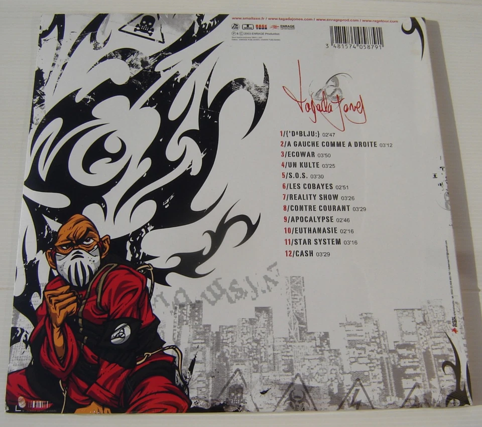TAGADA JONES . L'Envers Du Décor . Enragé Production 2003– SEALED LTD Vinyl LP - Photo 2/3