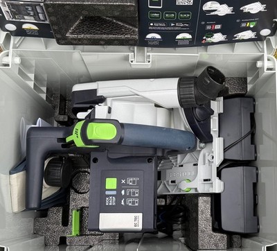 Festool TSC 55 KEB-Basic Tauchsäge 18 / 36 V 160 mm + 2x Akku 5 Ah + Doppellader