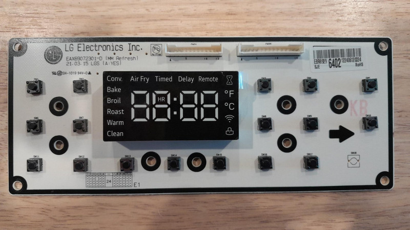 LG Range Oven Control Board OEM - EBR89296402 EAX69072301-D