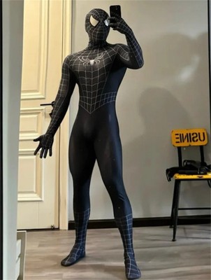 Black Spiderman Jumpsuit Venom Spider-man Cosplay Costume Bodysuits Adult/Kids