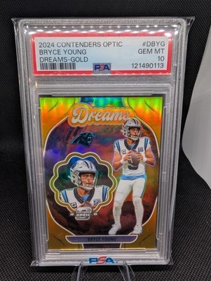 2024 Panini Contenders Optic - Dreams Bryce Young #DBYG Gold Prizm 10/10 Bookend