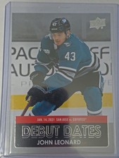 John Leonard - Debut Dates #DD-2 -  2021-22 Upper Deck