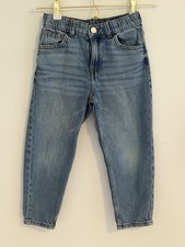 H M Boys Blue Jeans Loose Fit Size 5T Adjustable Waist Excellent Condition