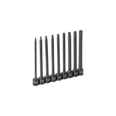Grey Pneumatic Corp. 1206T 3/8'' Drive 9 Piece 6'' Length Internal Star Set