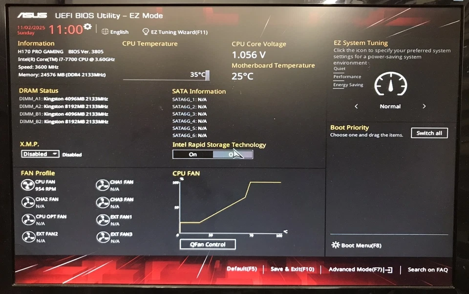 Scheda madre LGA 1151 ASUS H170 PRO GAMING CPU Intel Core i7-7700 24GB DDR4 NVME - Immagine 3 di 4