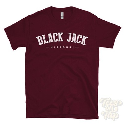 BLACK JACK MISSOURI T-SHIRT Saint Louis USA Retro Uni-Stil Heimatstadt Geschenk