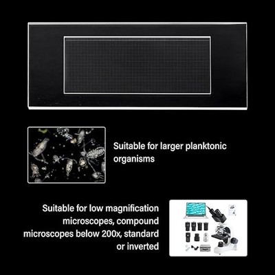 Sedgwick Rafter Plankton Counting Chamber Microscope Slide 100pcs Cover Glass