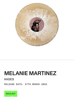 Melanie Martinez-Hades BR 789/3000 限定LP Melanie Martinez Hades Beige White Vinyl LP Blood Records 2026