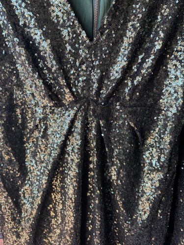 Y2K Charlotte Russe Green Sequin Bodycon Clubwear Mob Wife Party Dress 1X Plus - Picture 3 of 11